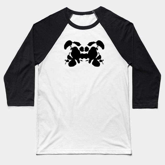 Rorschach - Inkblot test #13 Baseball T-Shirt by monkeysoup